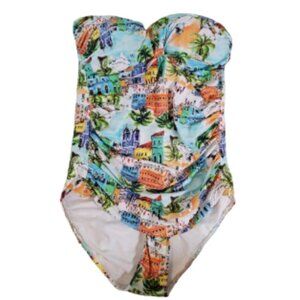 Dineila Brazil Colorful City One Piece Bathing Suit